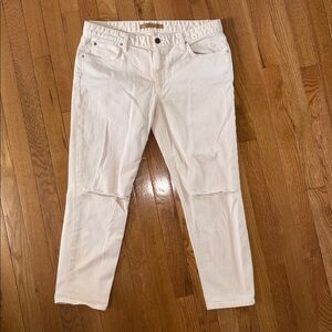 Joe's Jeans The Billie Crop Boyfriend Slim Crop Jeans Light Pink Size 30